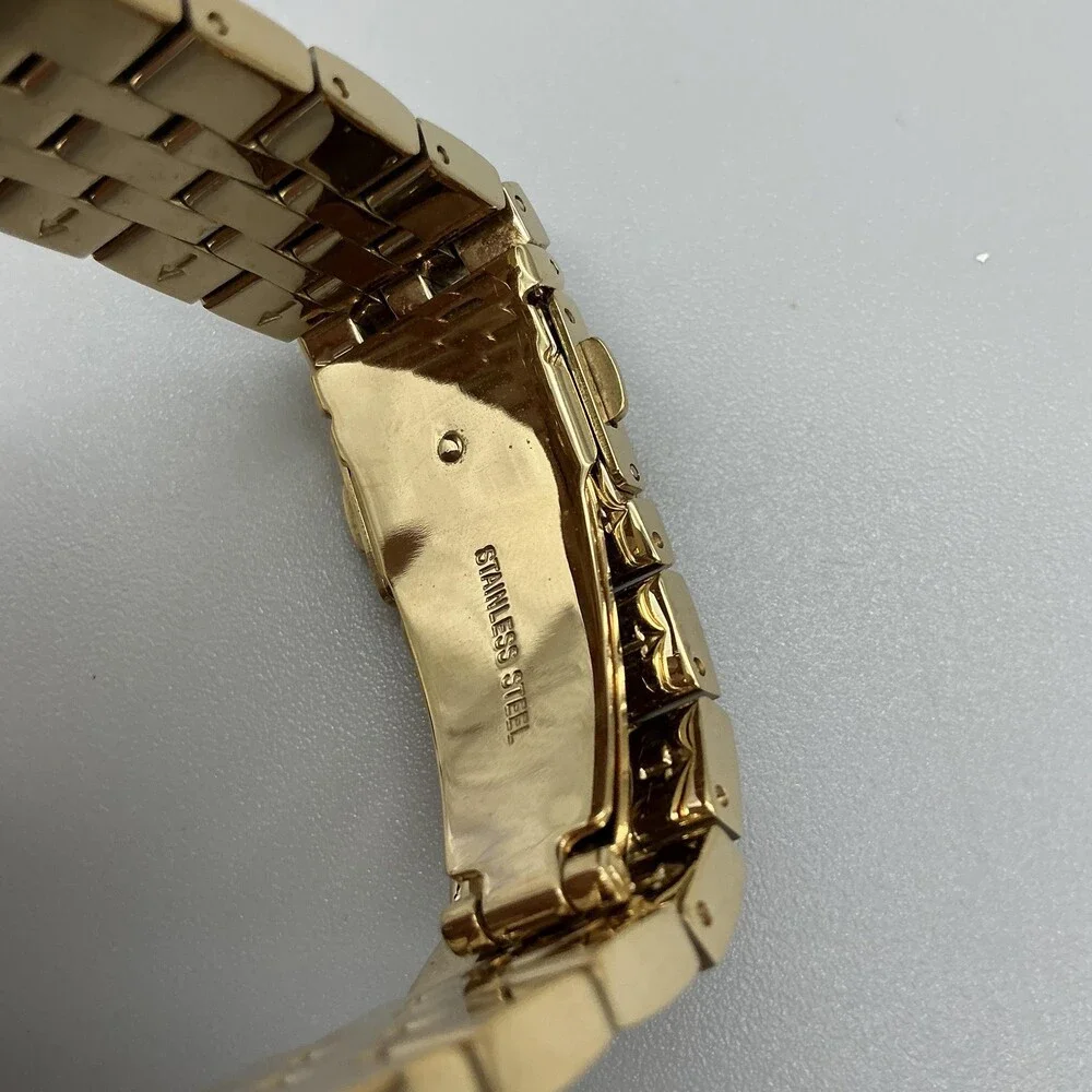 Michael Kors Womens Watch 37mm Gold Tone Chronograph MK5676 New Battery 7